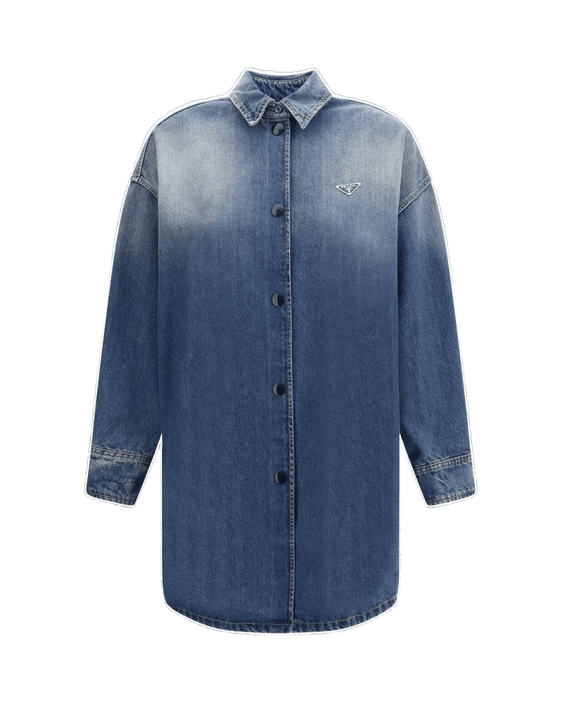 Prada Blue Cotton Denim Jacket Glam Steals