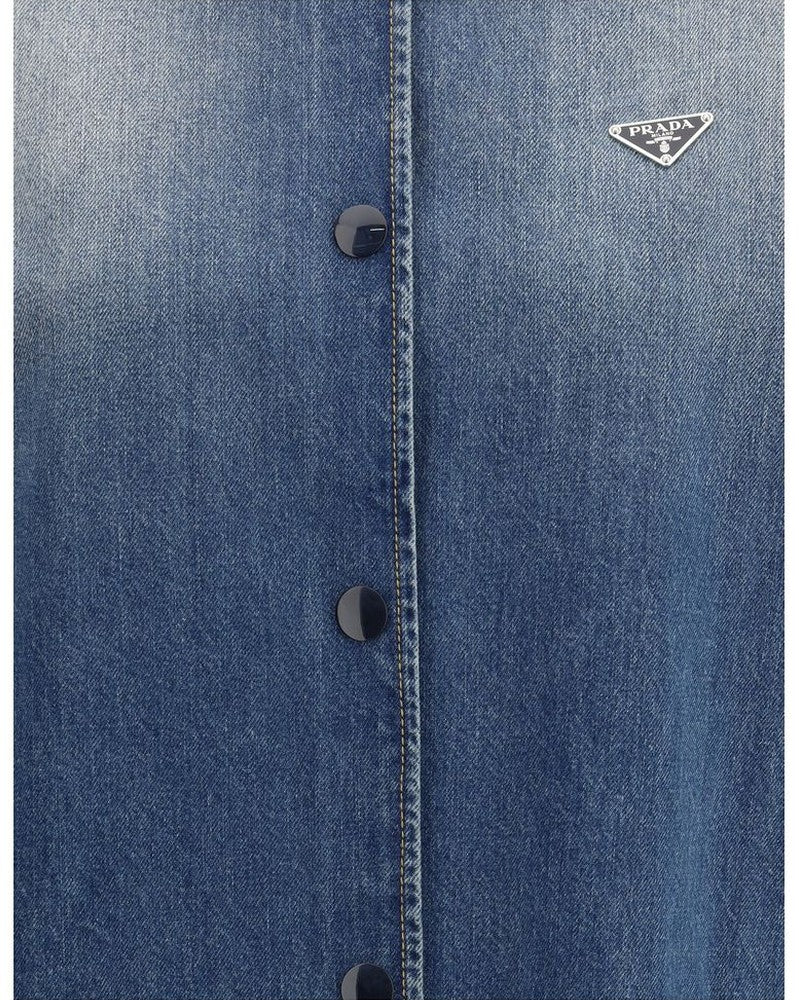 Prada Blue Cotton Denim Jacket Glam Steals