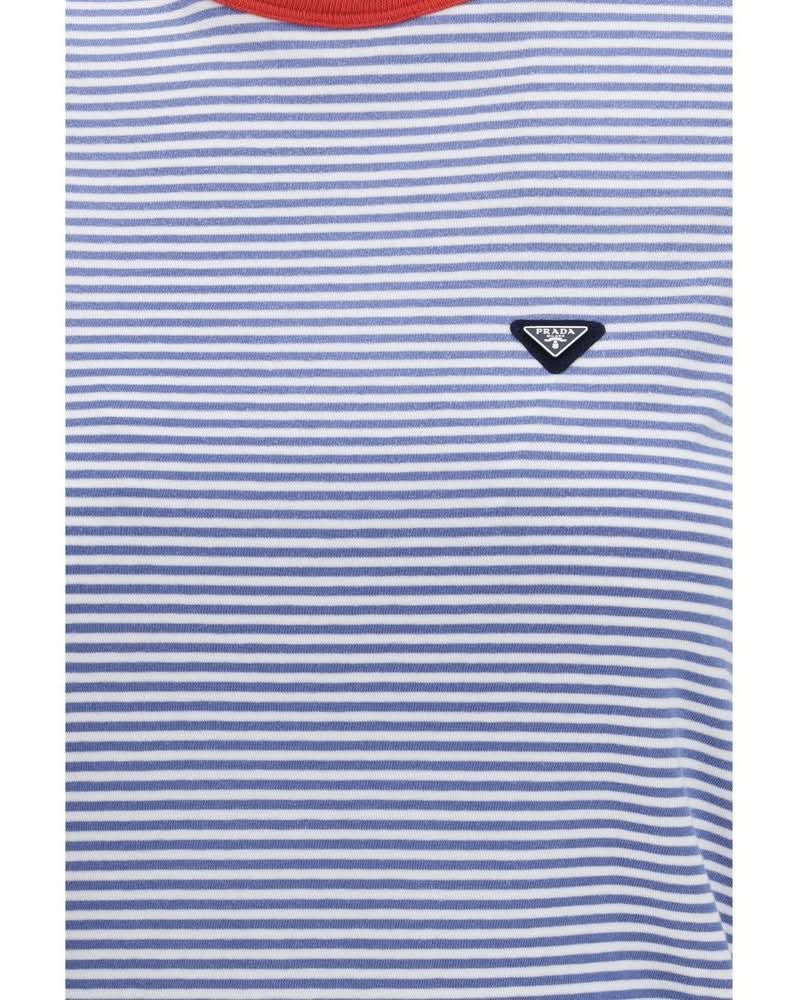 Prada Blue Cotton T-Shirt 