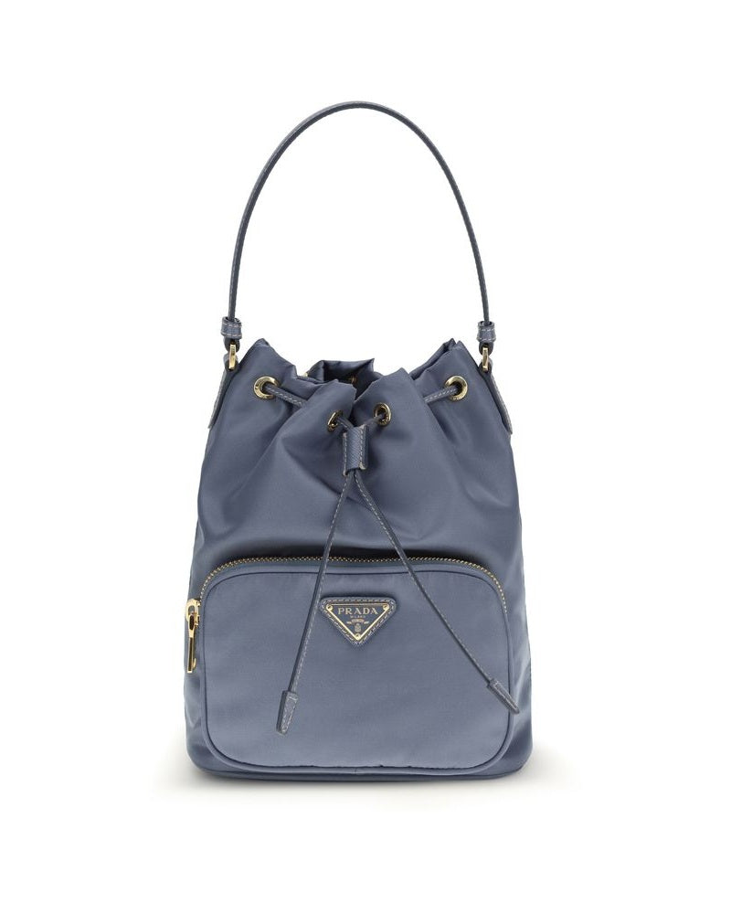 Prada Blue Polyamide Bucket Bag 