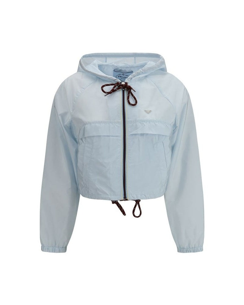 Prada Blue Recycled Polyamide Shell Jacket Glam Steals