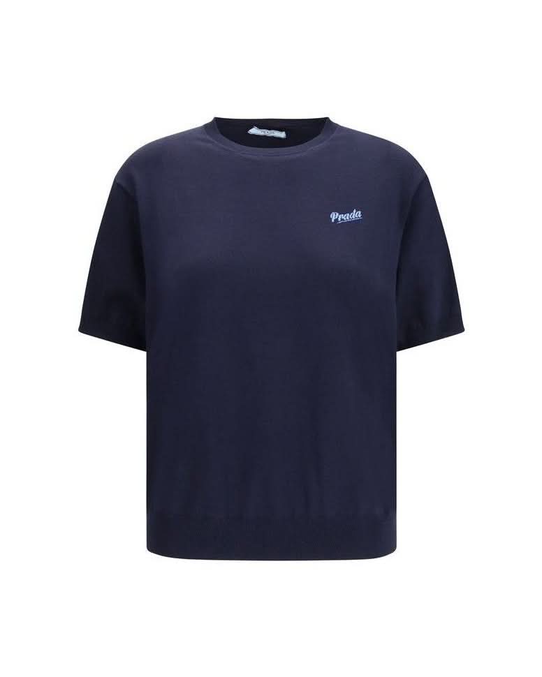 Prada Blue Silk Sweatshirt 