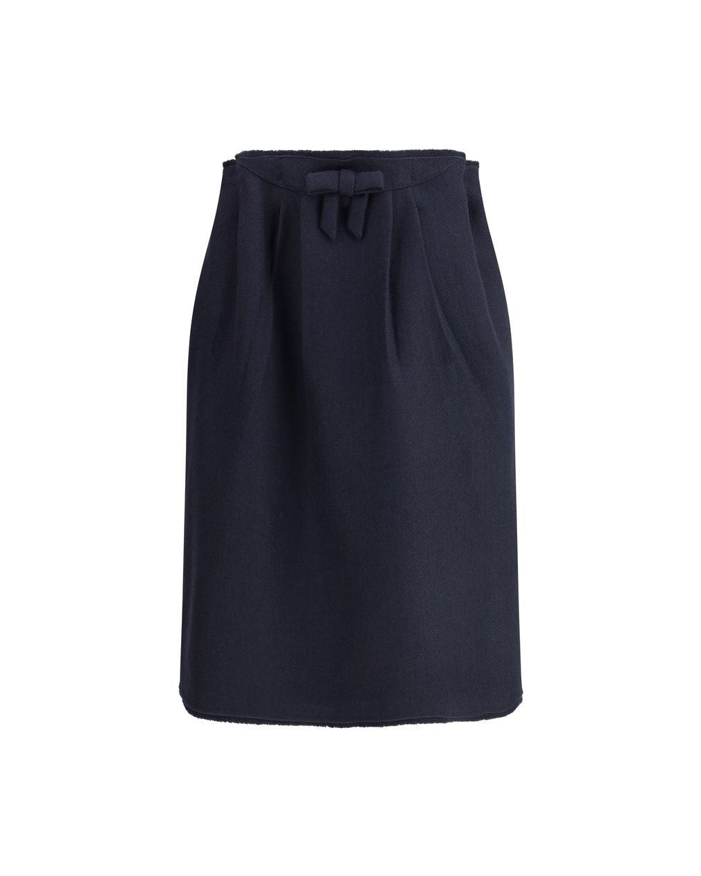 Prada Blue Wool Fleece Midi Skirt