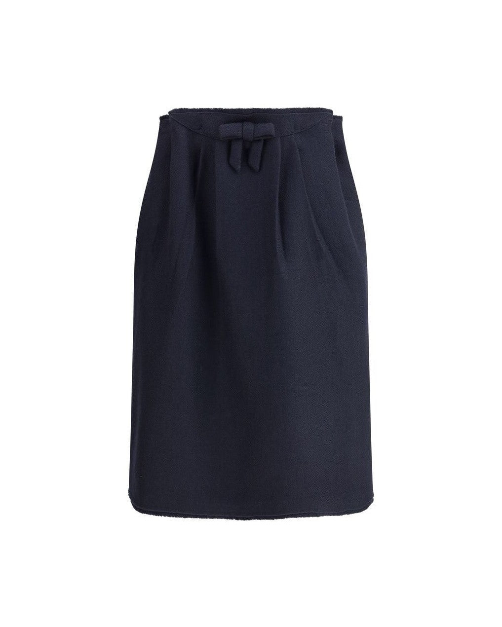 Prada Blue Wool Fleece Midi Skirt Glam Steals