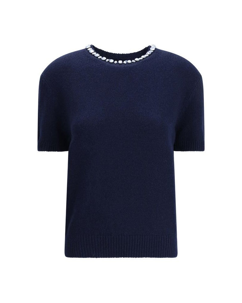 Prada Blue Wool Fleece Sweatshirt Glam Steals