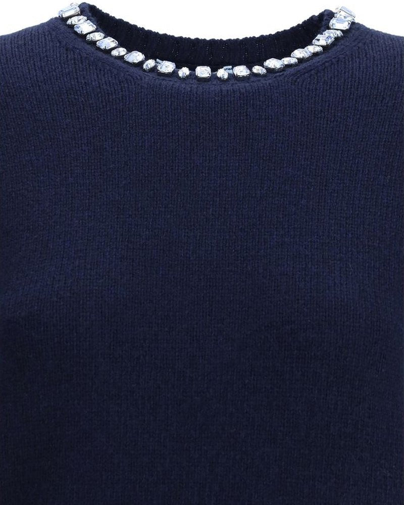 Prada Blue Wool Fleece Sweatshirt Glam Steals