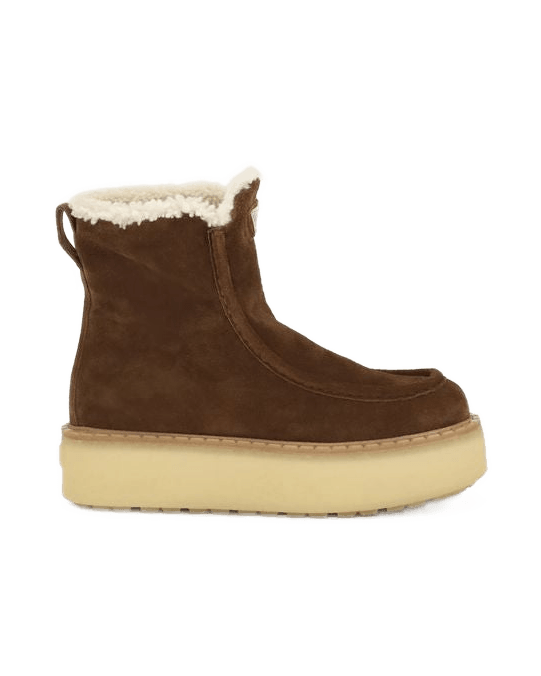 Prada Brown Calf Leather Bos Taurus Ankle Boots Glam Steals