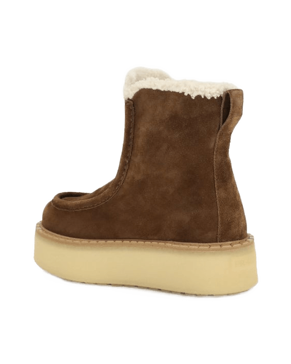 Prada Brown Calf Leather Bos Taurus Ankle Boots Glam Steals