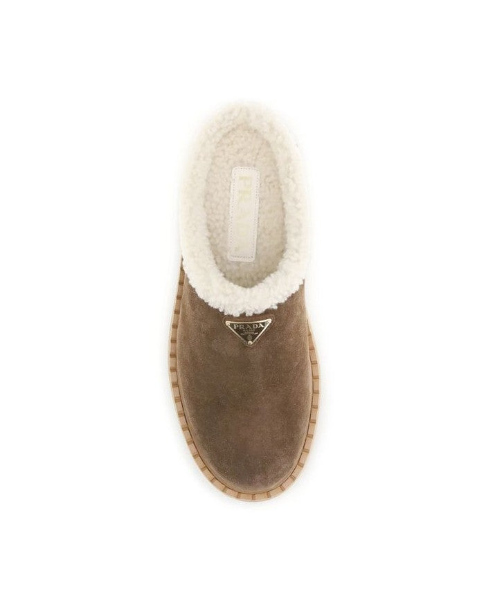 Prada Brown Calf Leather Bos Taurus Mules Glam Steals