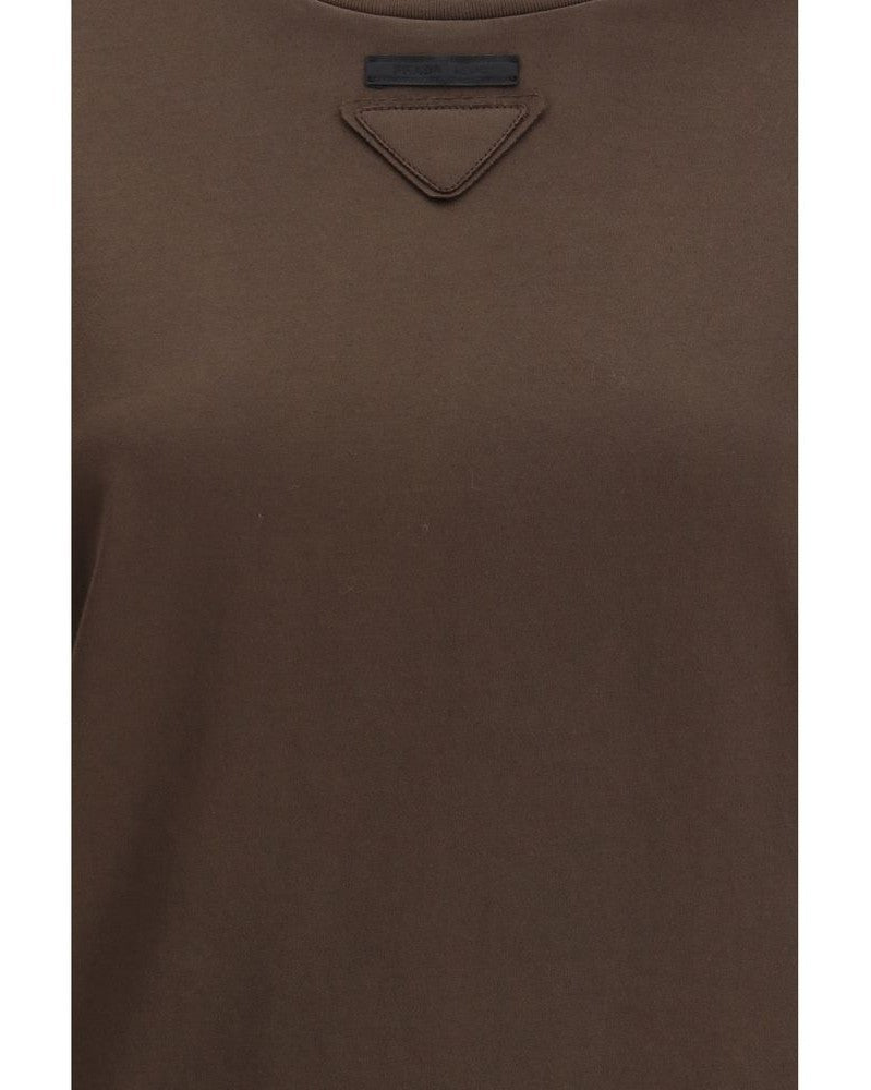 Prada Brown Cotton T-shirt Glam Steals