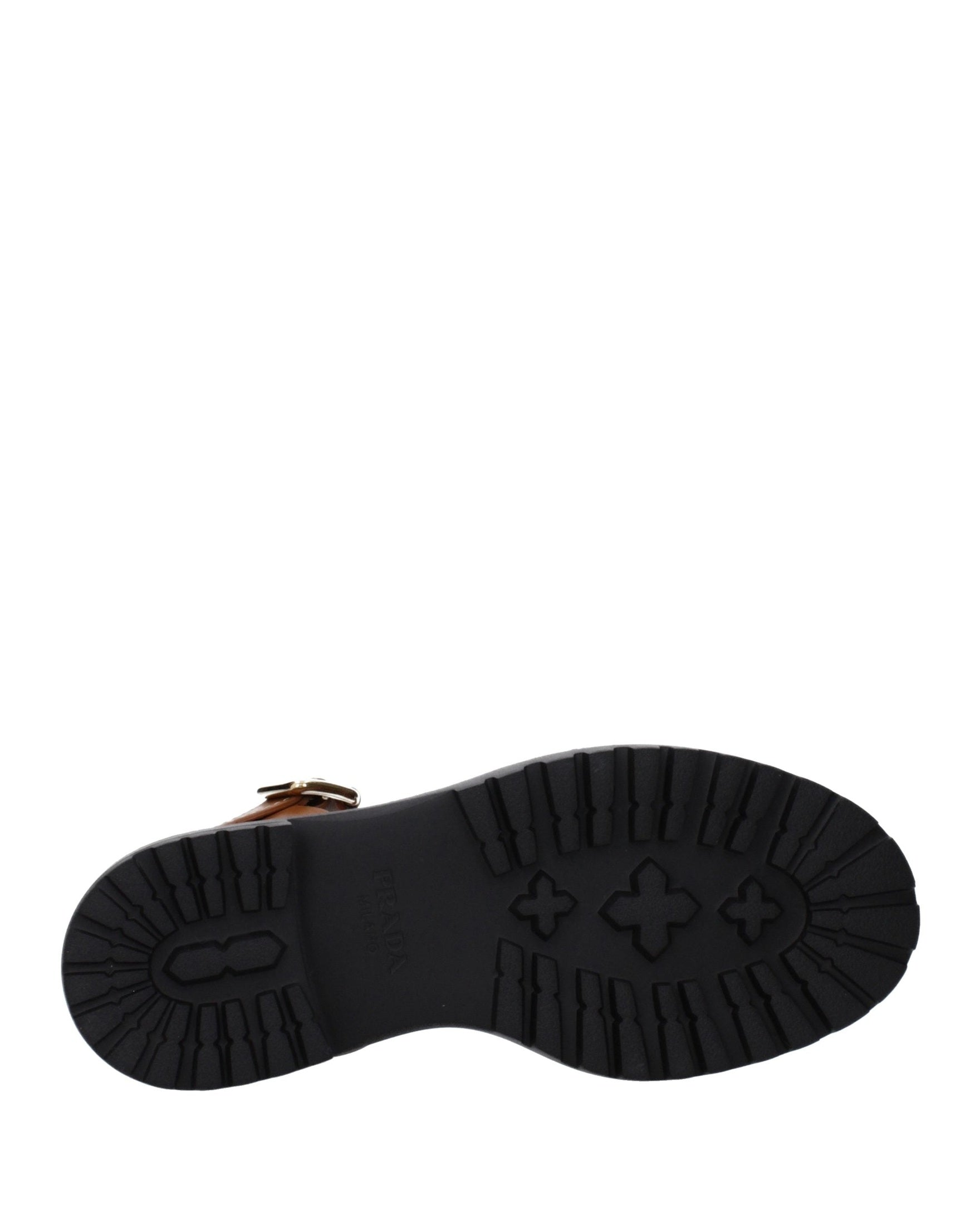 Prada Brown Leather Platform Sandals 