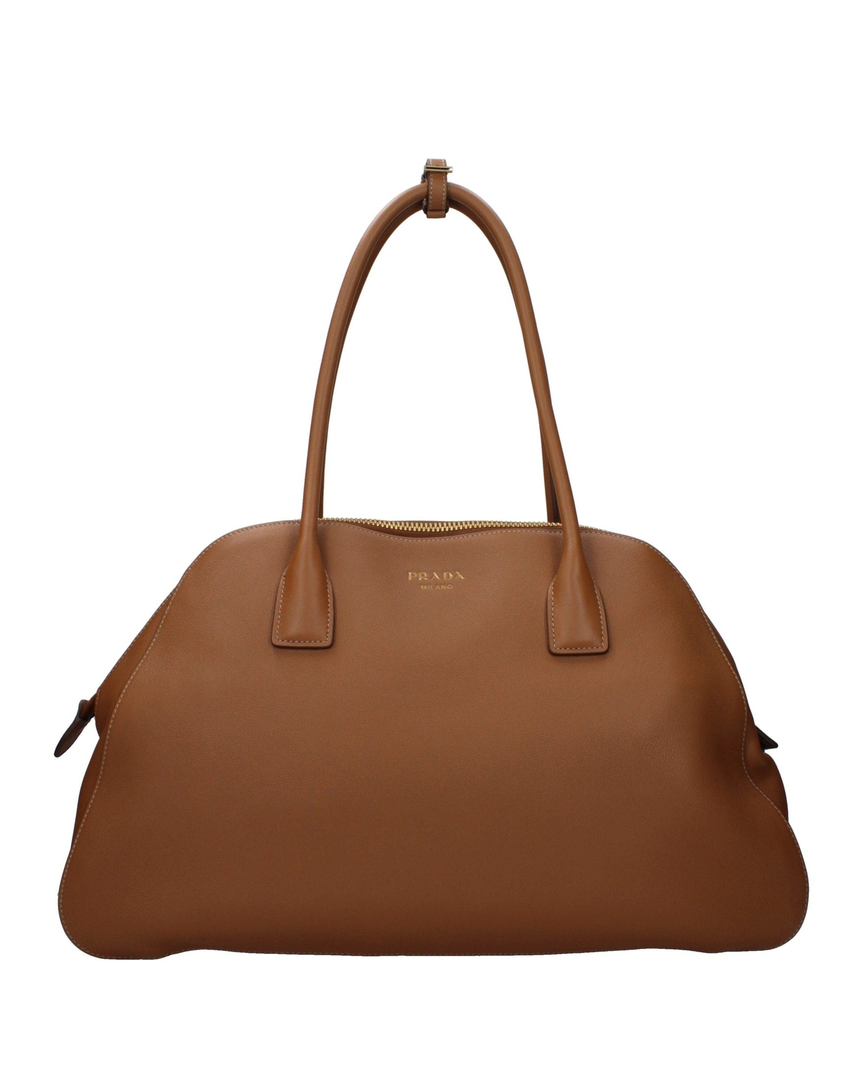 Prada Brown Leather Shoulder Bag 