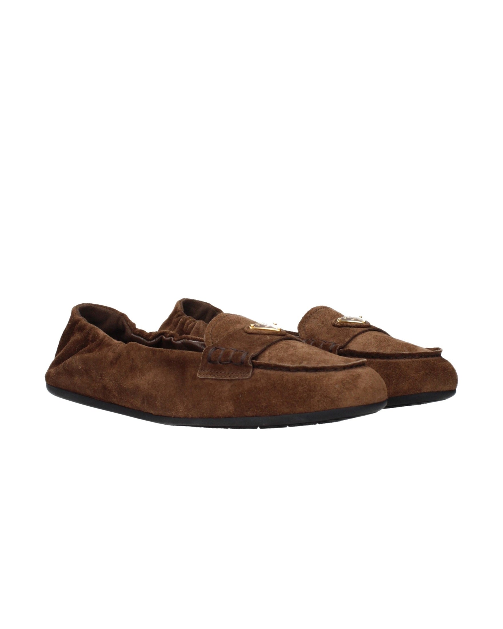 Prada Brown Leather Slip On Loafers Glam Steals