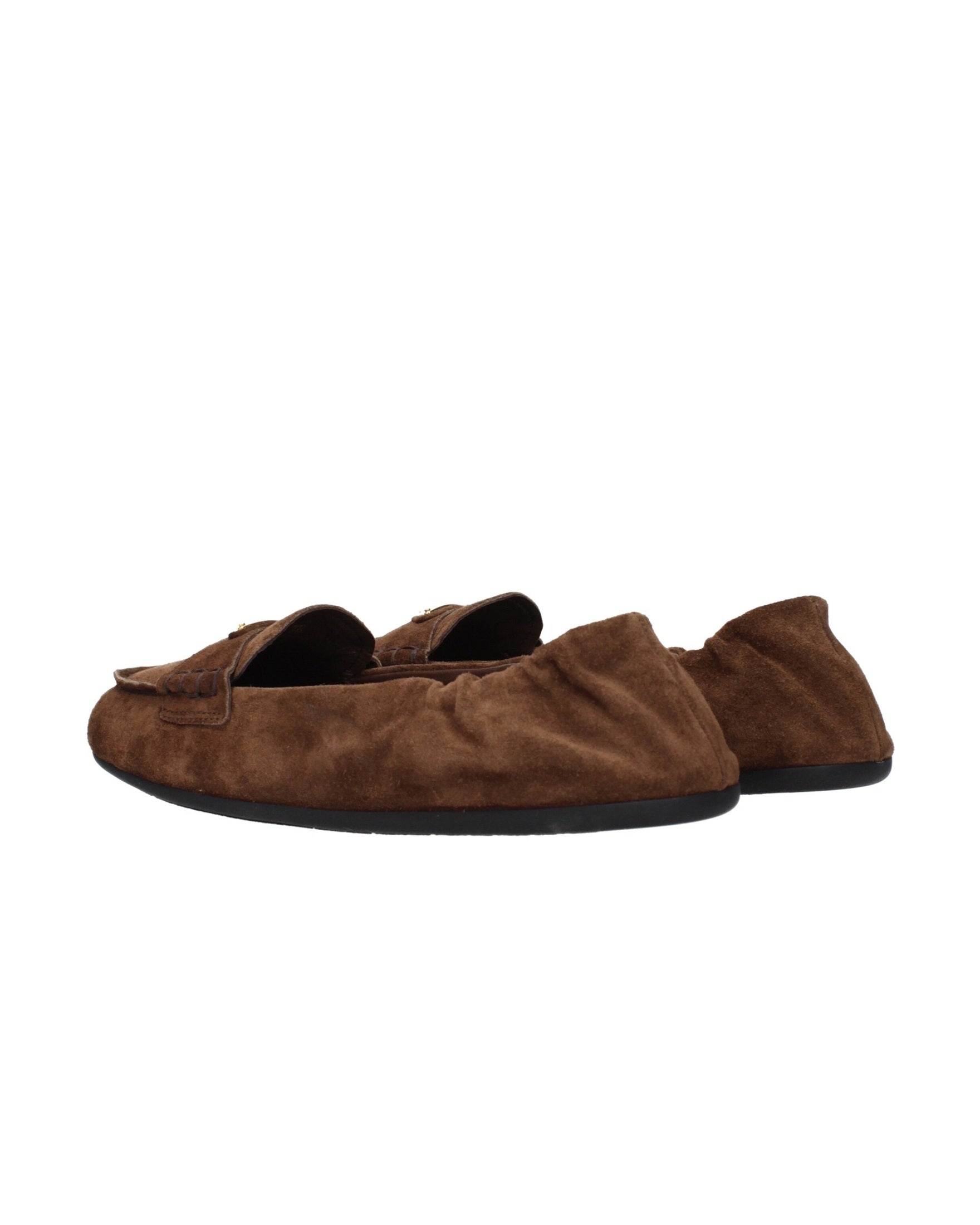 Prada Brown Leather Slip On Loafers Glam Steals