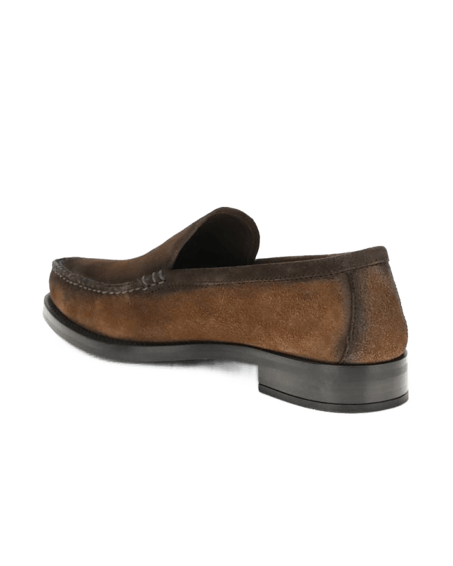 Prada Brown Leather Slip On Loafers Glam Steals