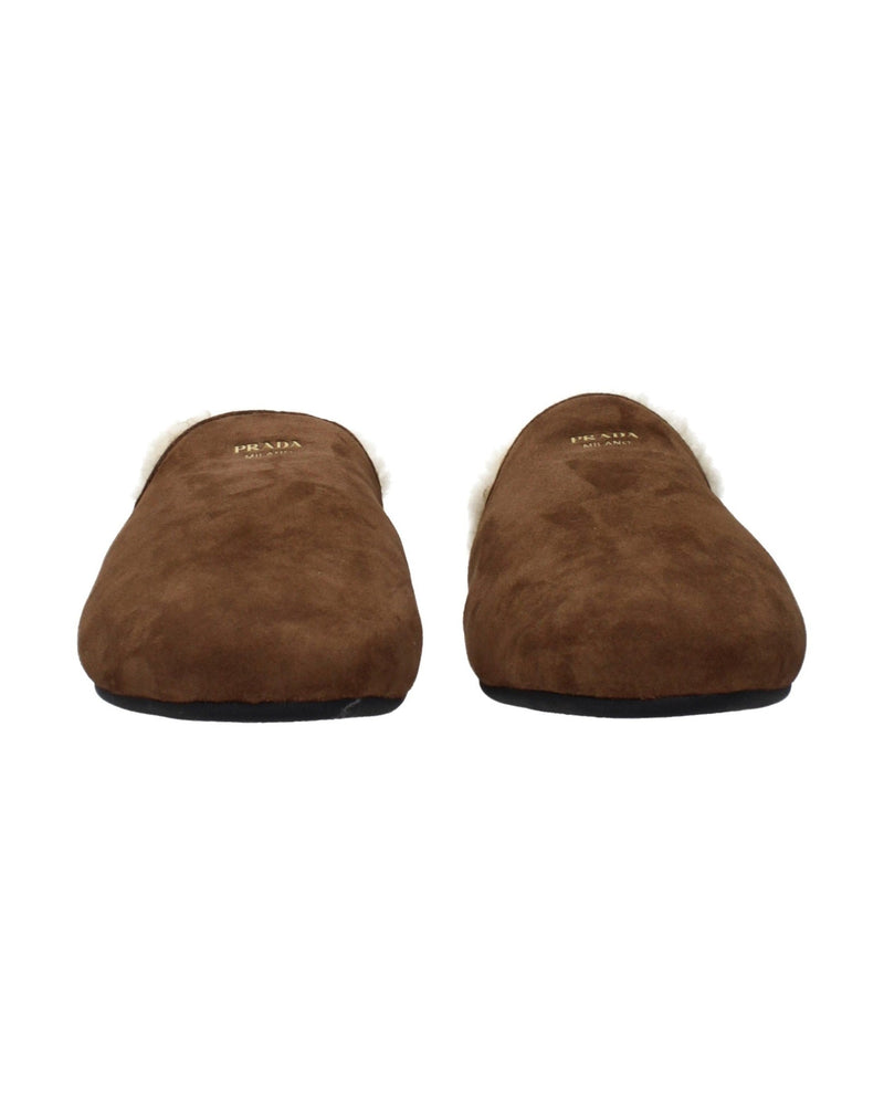 Prada Brown Leather Slippers Glam Steals