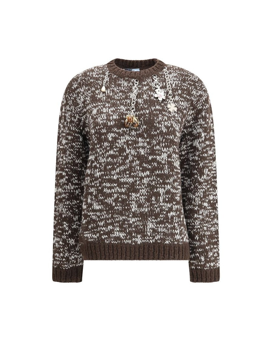 Prada Brown Wool Fleece Sweatshirt Glam Steals