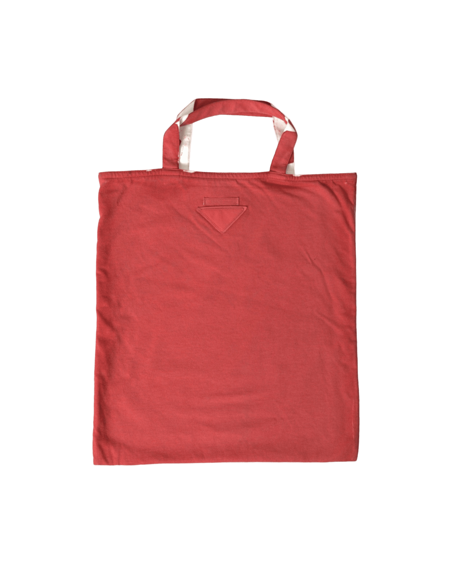 Prada Chic And Fabric Tote Red White Bag Glam Steals