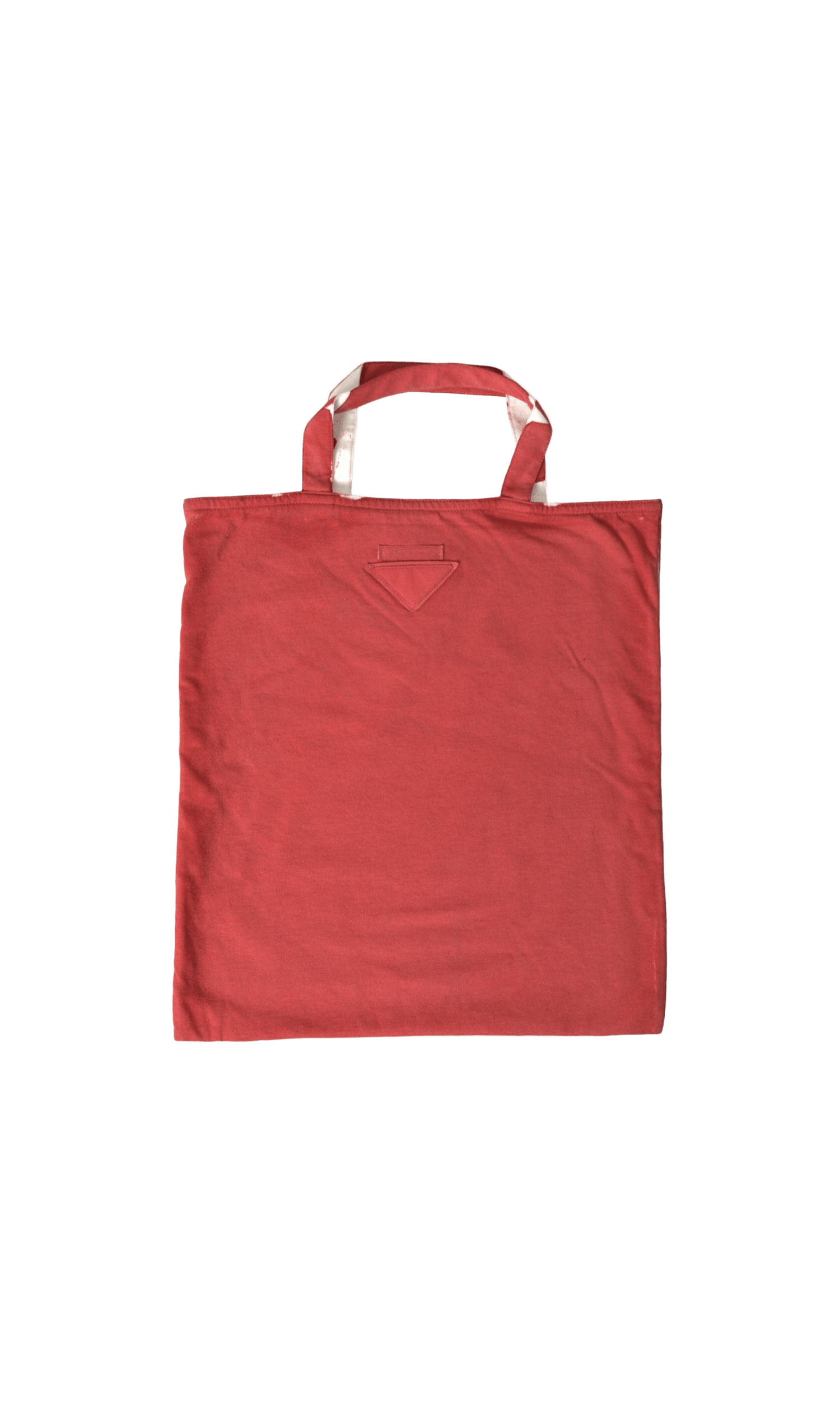 Prada Chic And Fabric Tote Red White Bag Glam Steals