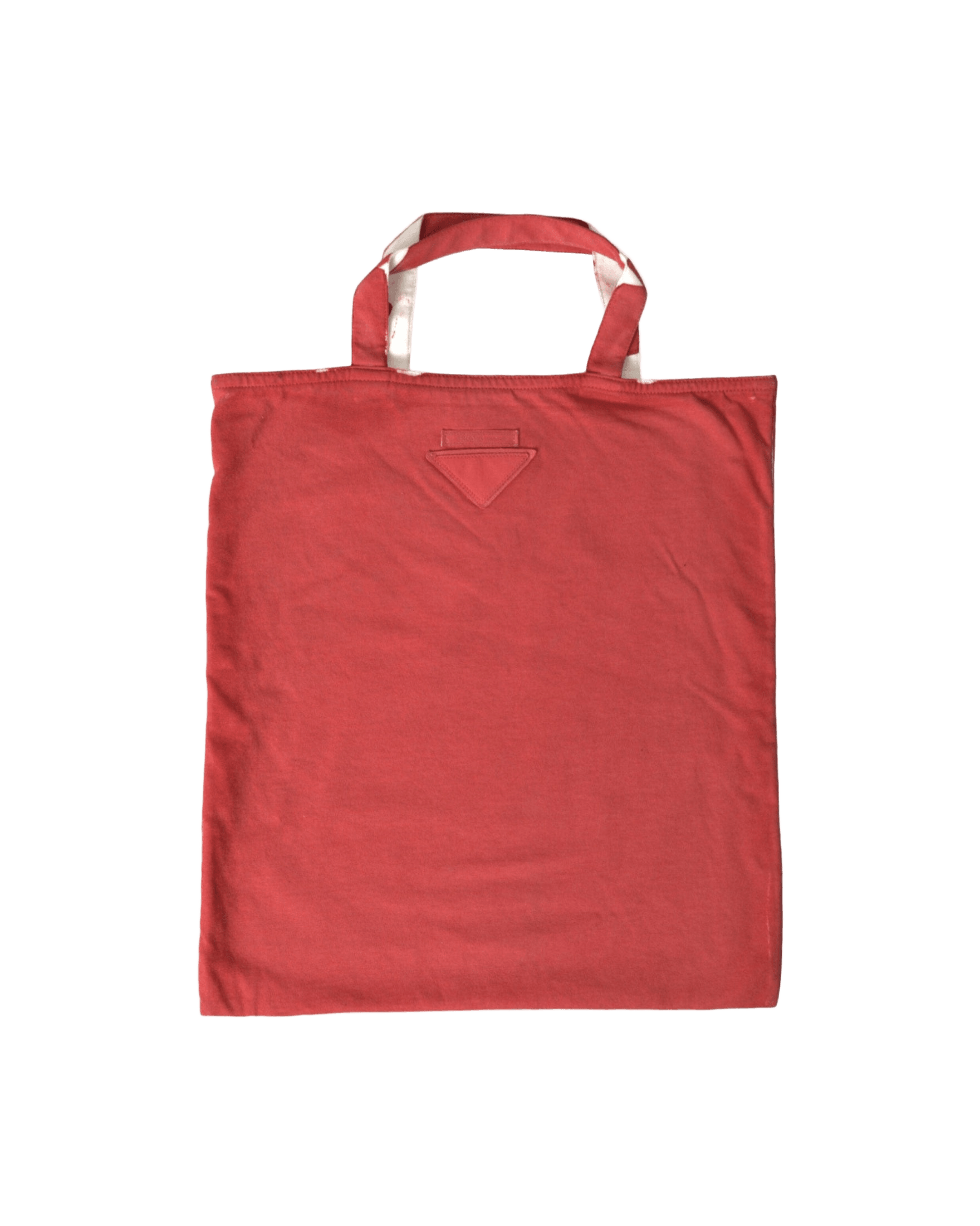 Prada Chic And Fabric Tote Red White Bag Glam Steals