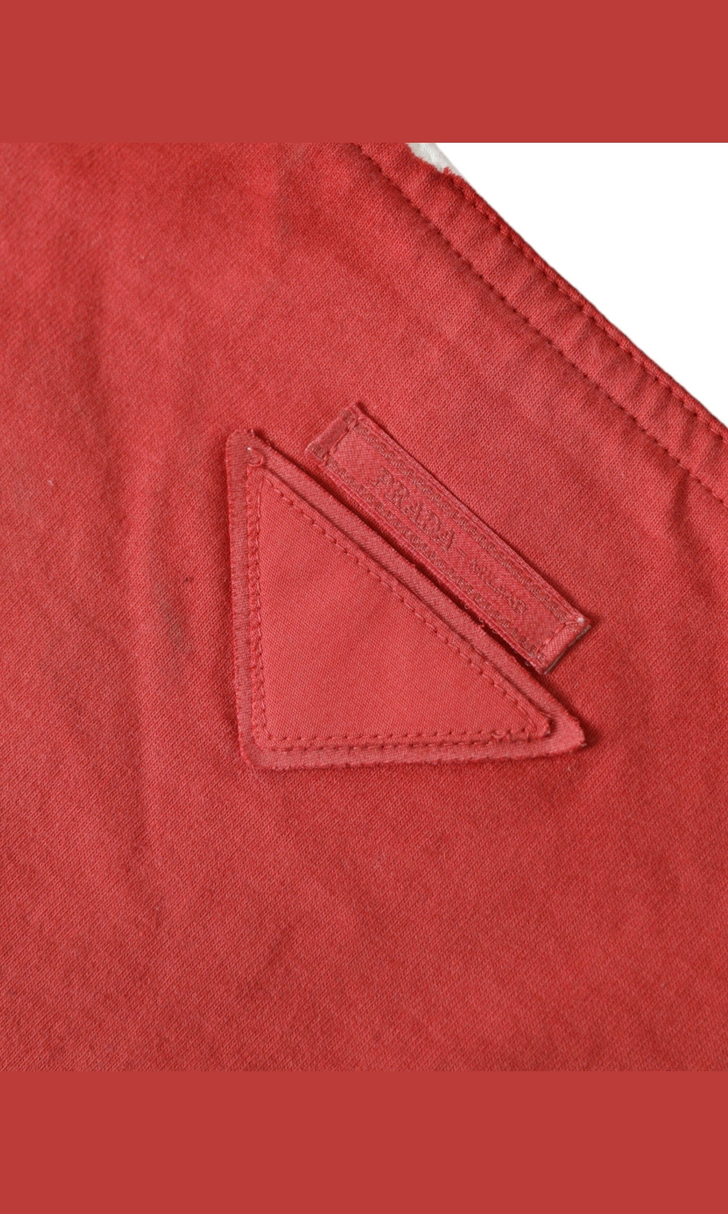 Prada Chic And Fabric Tote Red White Bag Glam Steals