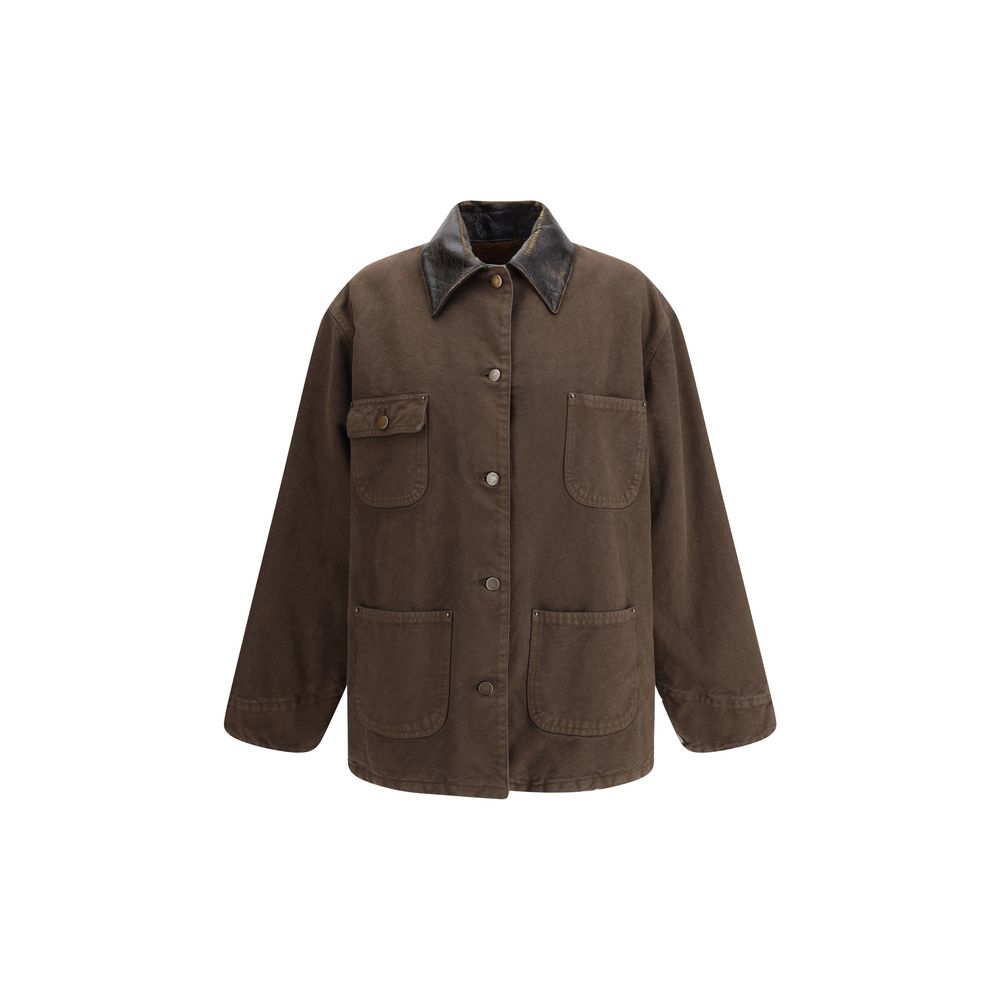 Prada Cotton And Shearling Jacket Glam Steals