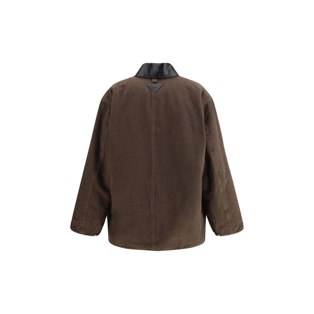 Prada Cotton And Shearling Jacket Glam Steals