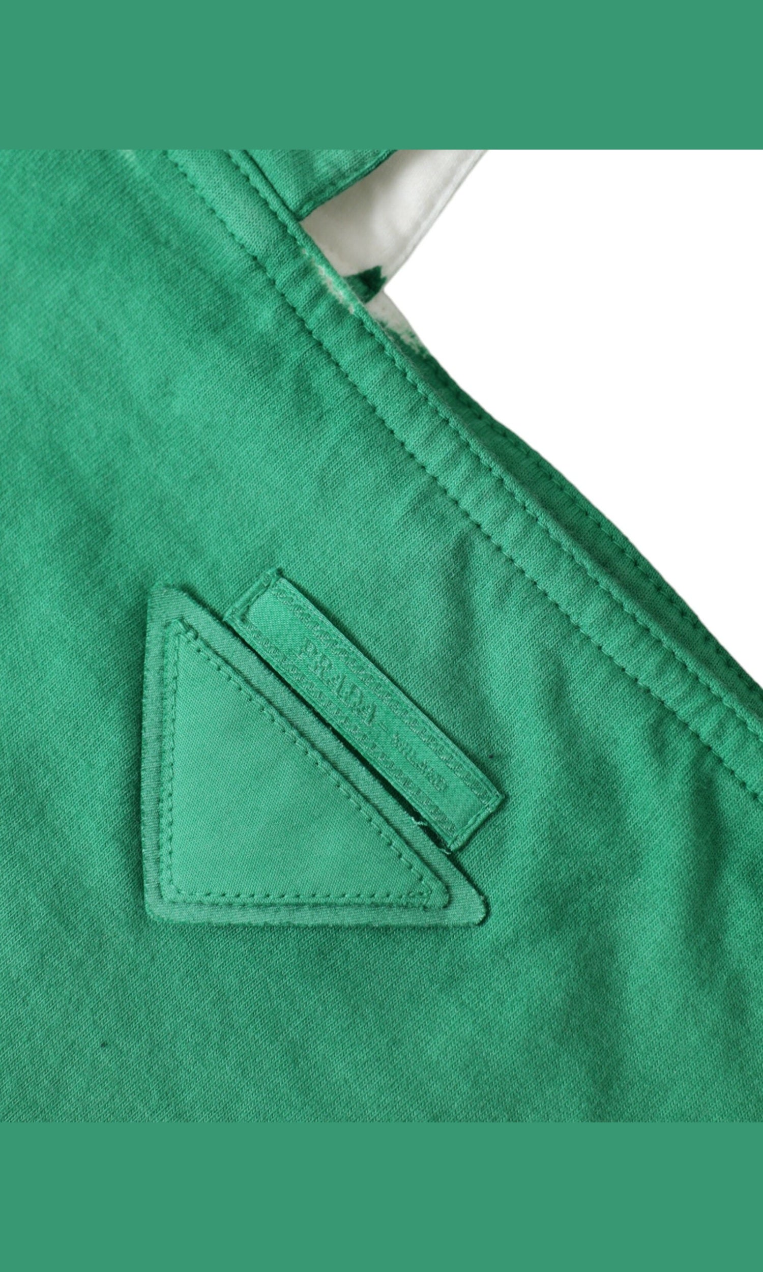 Prada Elegant Fabric Tote Green Bag Glam Steals