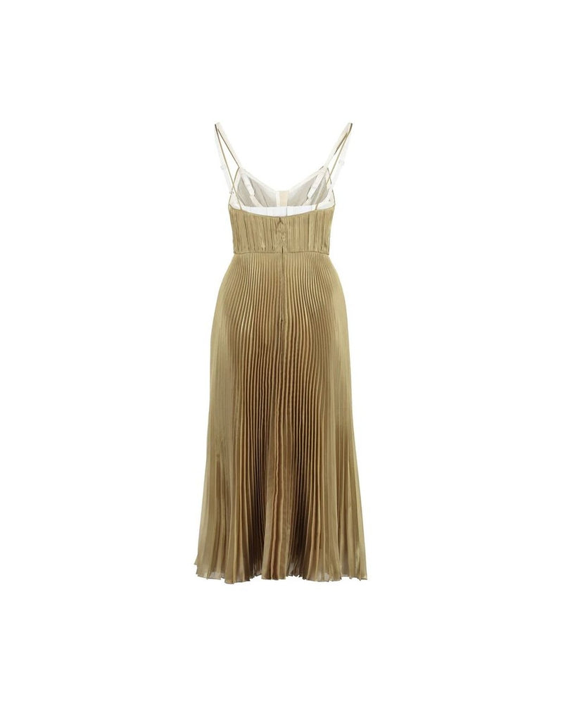 Prada Gold Polyester Casual Dress Glam Steals