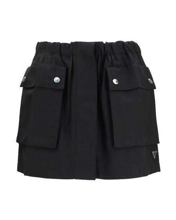 Prada Gray Linen Mini Skirt Glam Steals