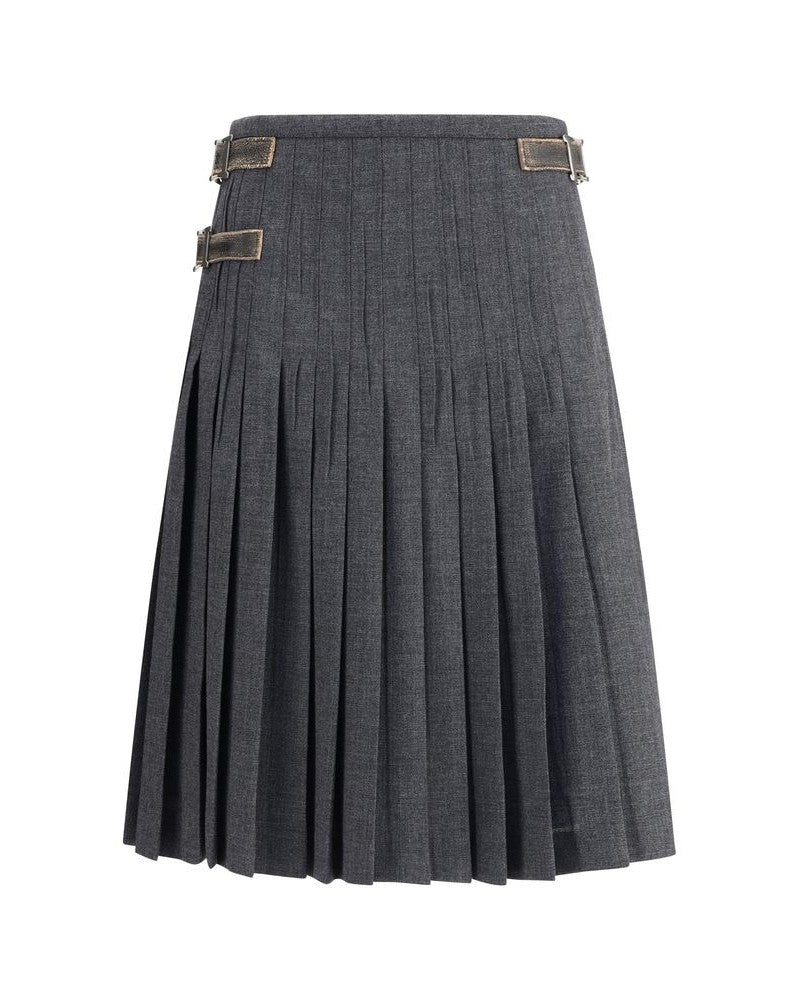 Prada Gray Mohair Long Skirt Glam Steals