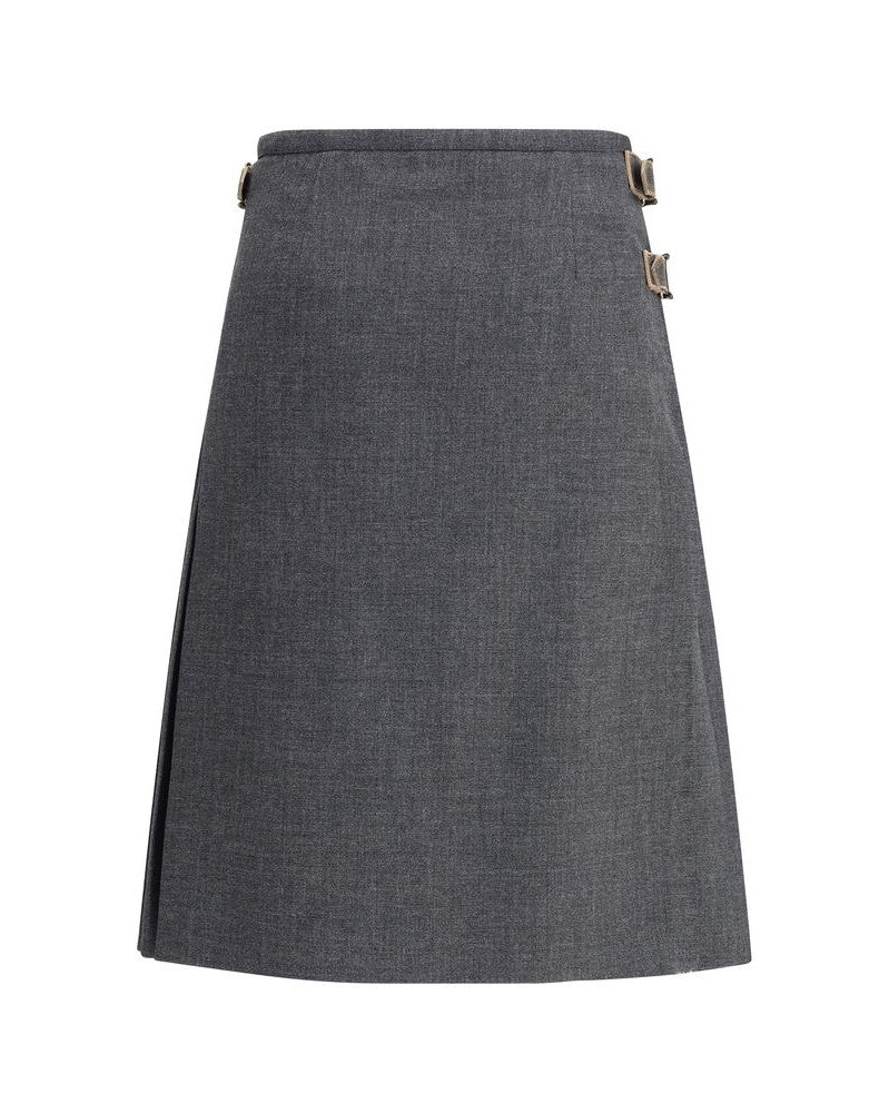 Prada Gray Mohair Long Skirt Glam Steals