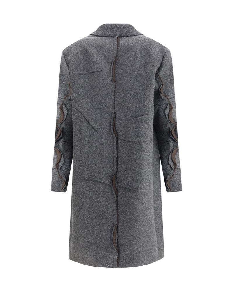 Prada Gray Wool Fleece Coat Glam Steals