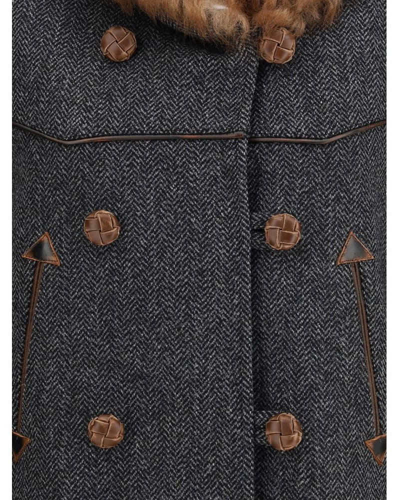 Prada Gray Wool Fleece Coat Glam Steals