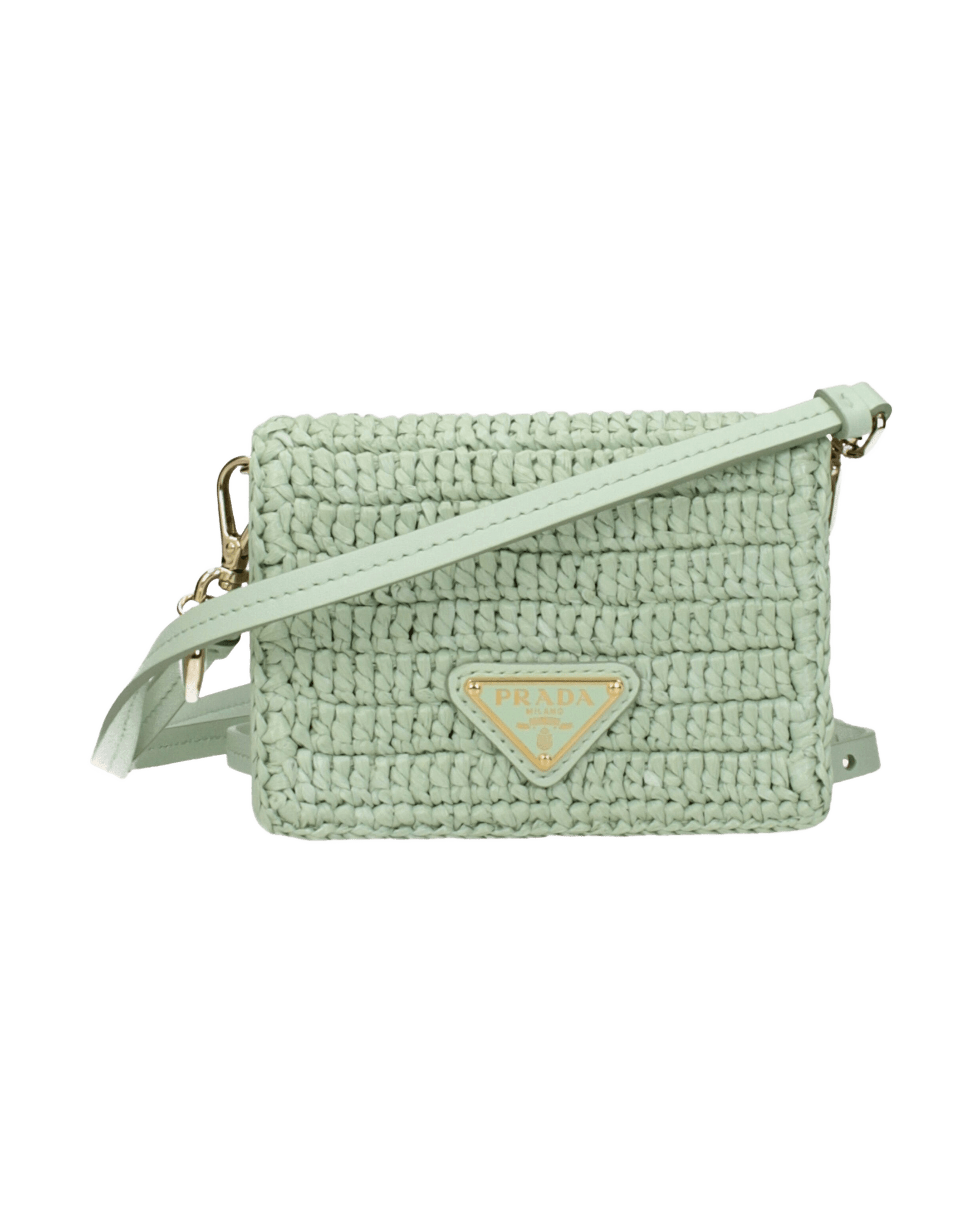 Prada Green Raffia Crossbody Bag Glam Steals