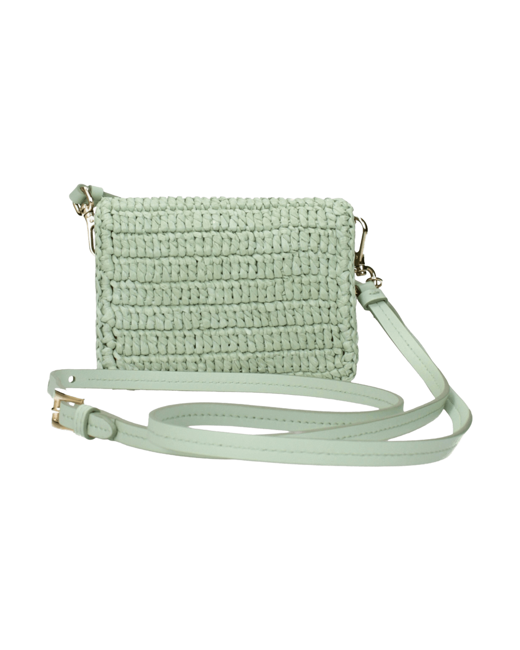 Prada Green Raffia Crossbody Bag Glam Steals