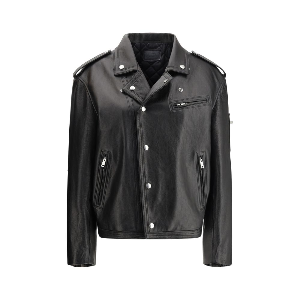 Prada Leather Biker Jacket Glam Steals
