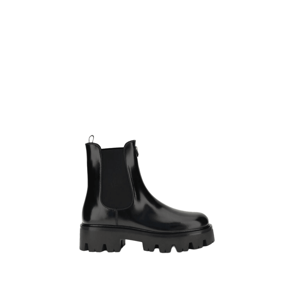 Prada Leather Brushed Ankle Boots Glam Steals