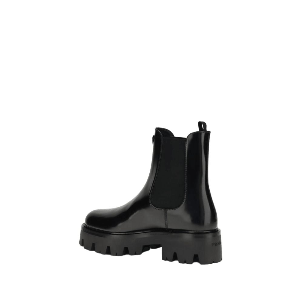 Prada Leather Brushed Ankle Boots Glam Steals