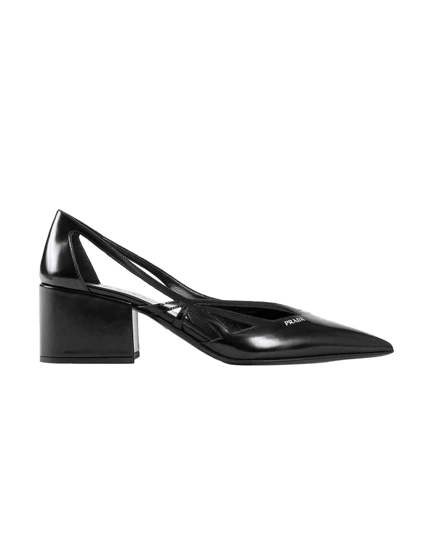Prada Leather Brushed Cut Out Pumps Glam Steals