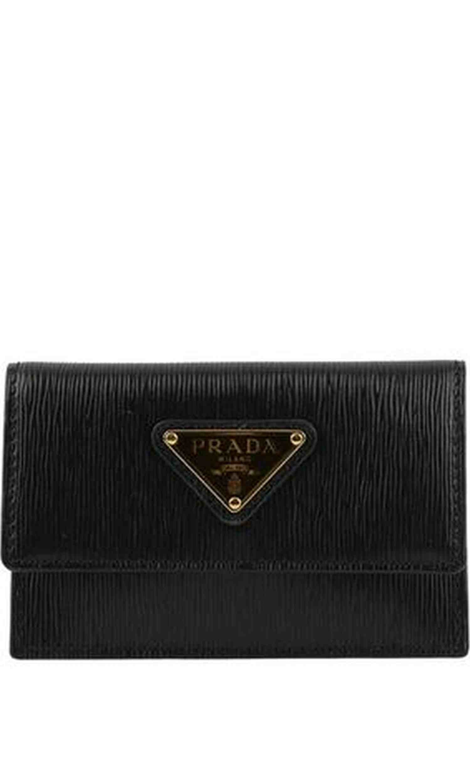 Prada Leather Card Holder Glam Steals