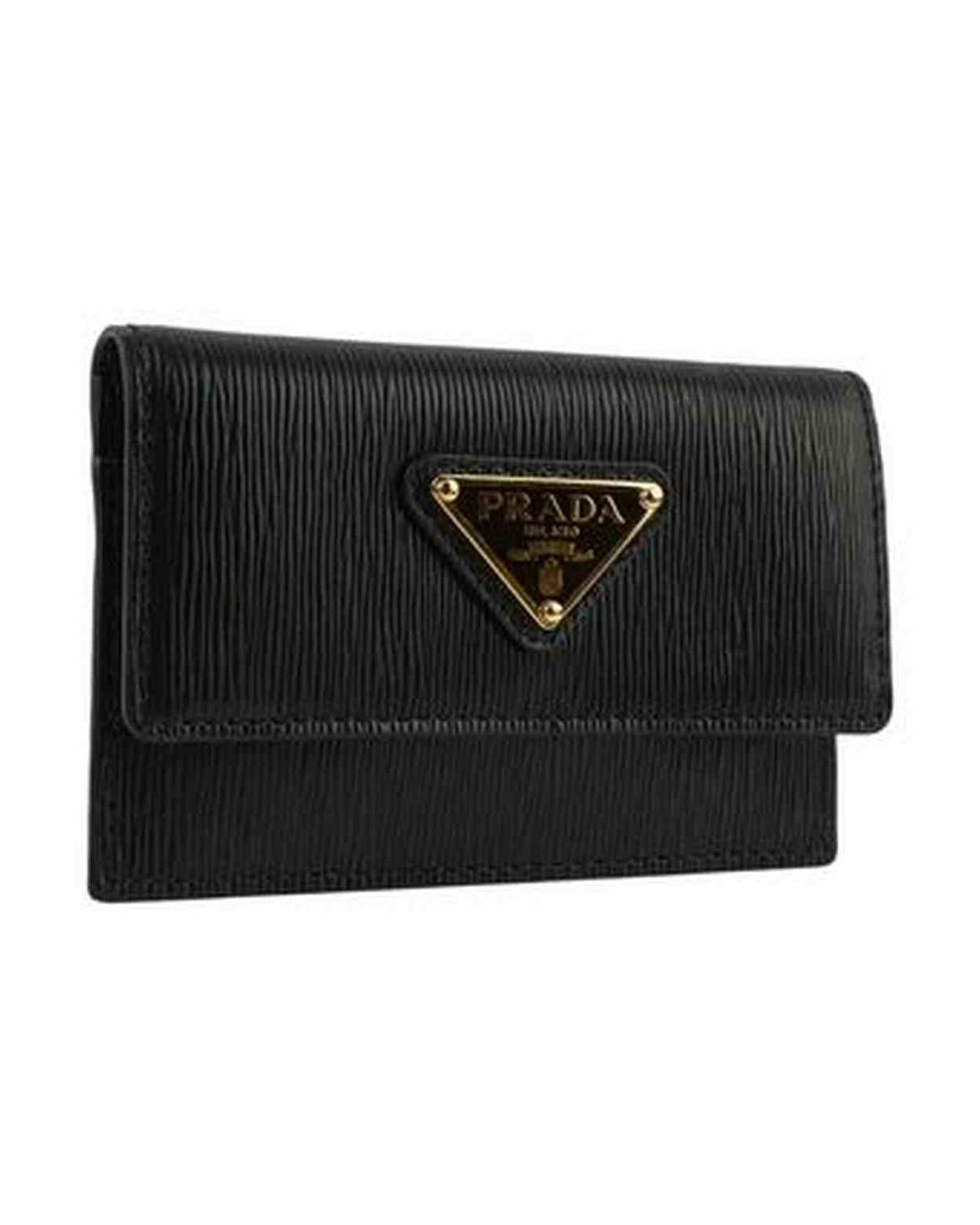Prada Leather Card Holder Glam Steals