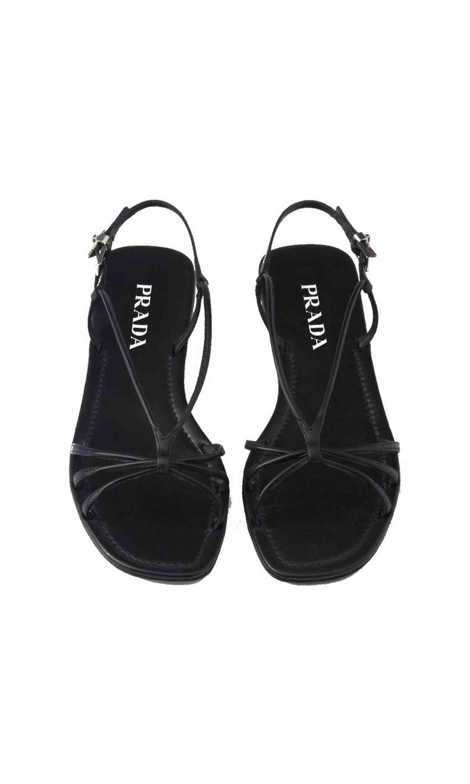 Prada Leather Flat Sandals Glam Steals