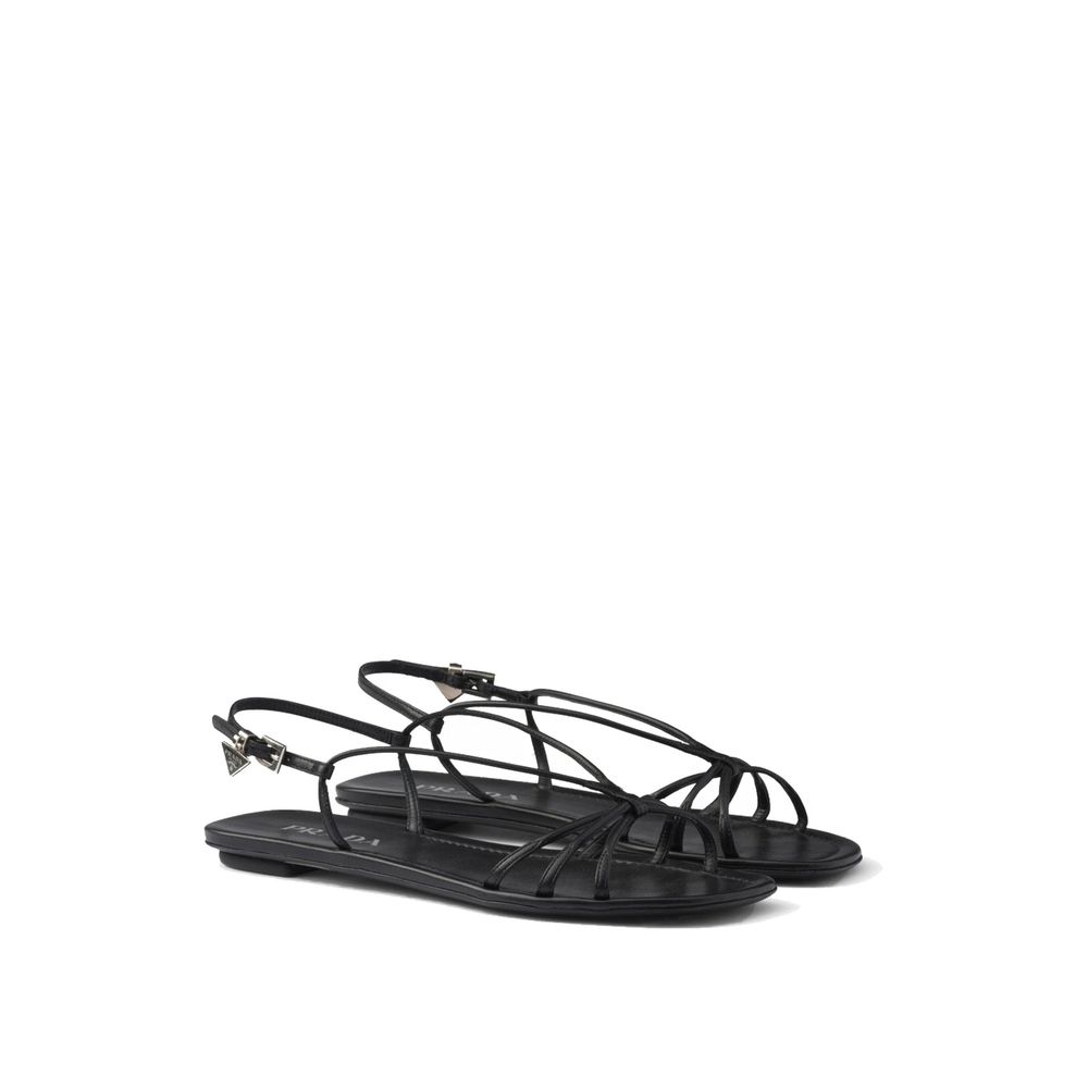 Prada Leather Flat Sandals Glam Steals