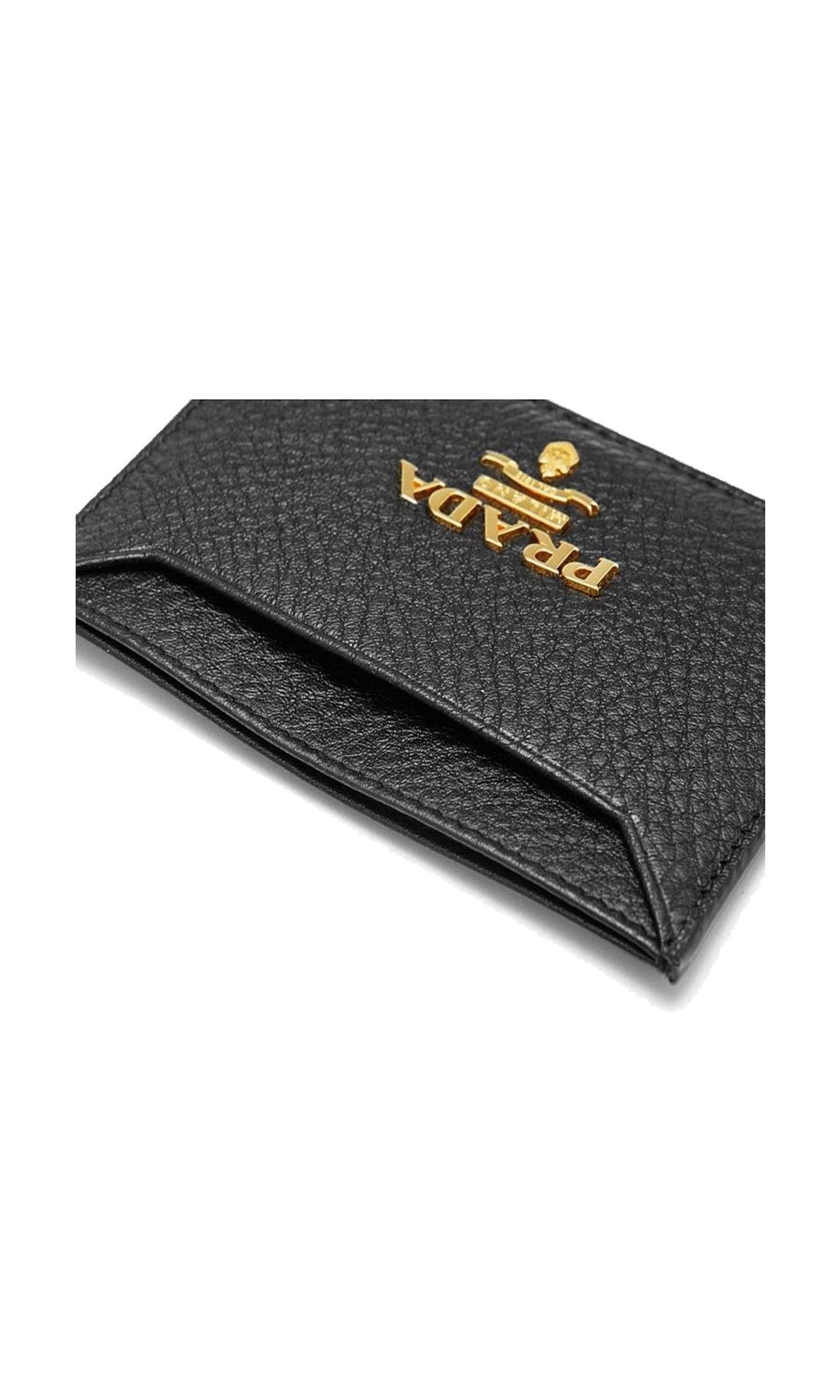 Prada Leather Logo Card Holder Glam Steals