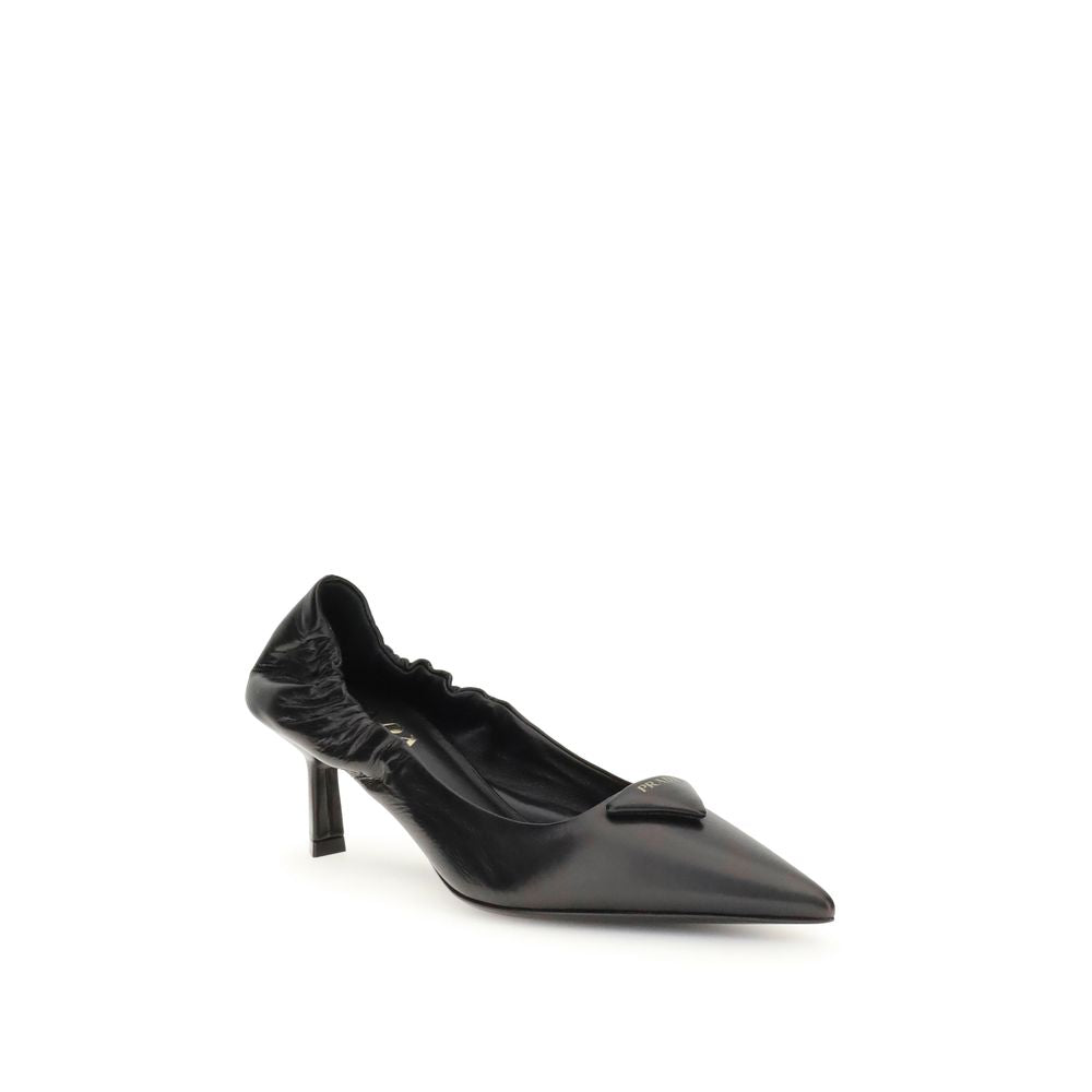 Prada Leather Logo Pumps Glam Steals