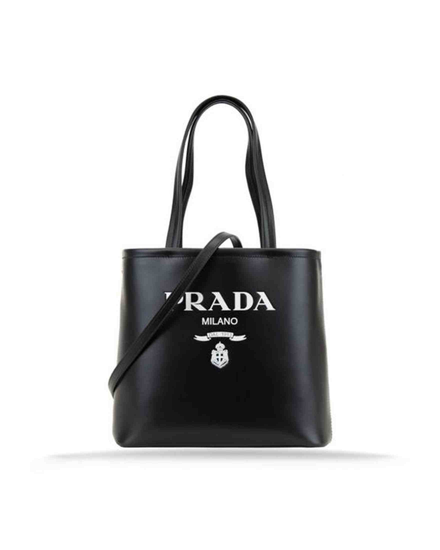 Prada Leather Logo Tote Bag Glam Steals