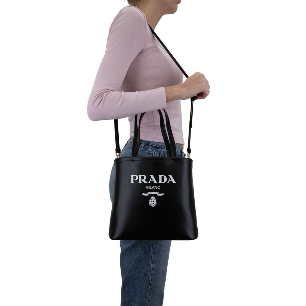 Prada Leather Logo Tote Bag Glam Steals