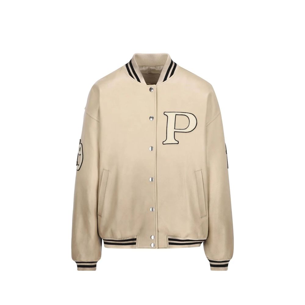 Prada Leather Padded Varsity Jacket Glam Steals