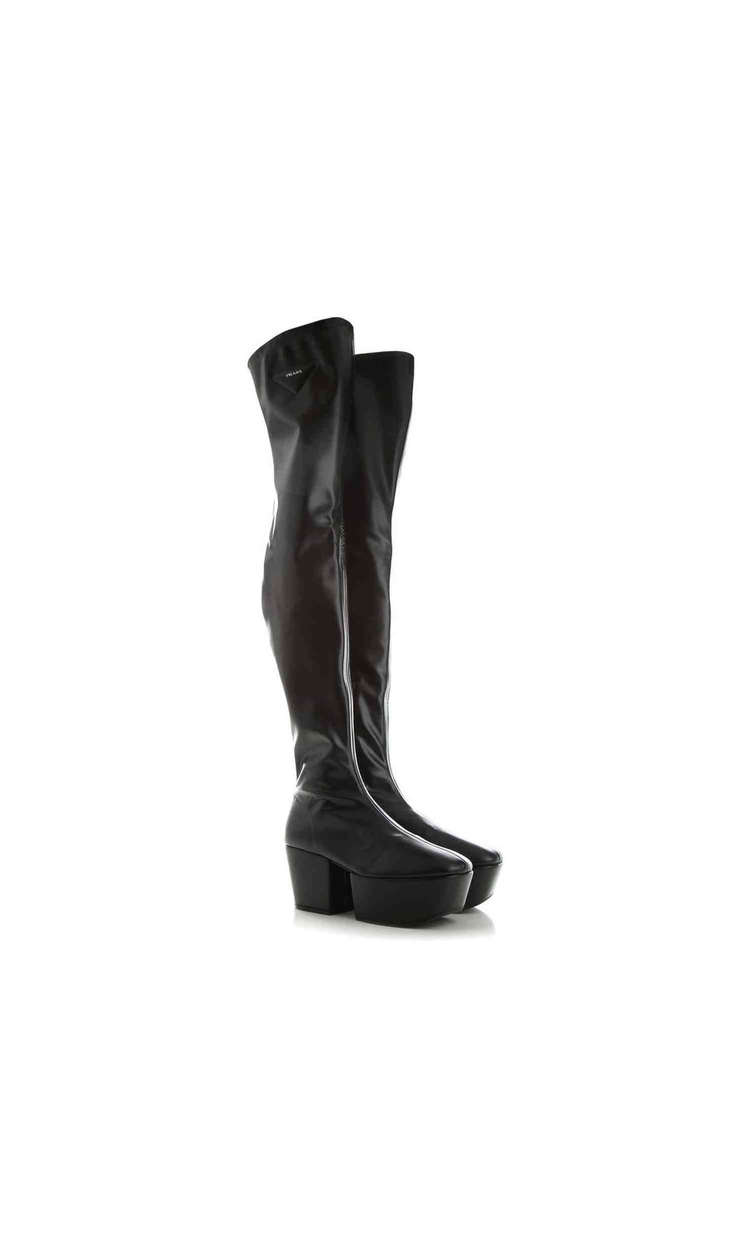Prada Leather Platform Boots Glam Steals
